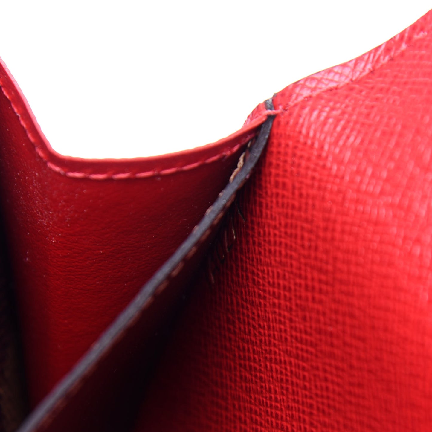Damier Ebene Emilie Wallet Red