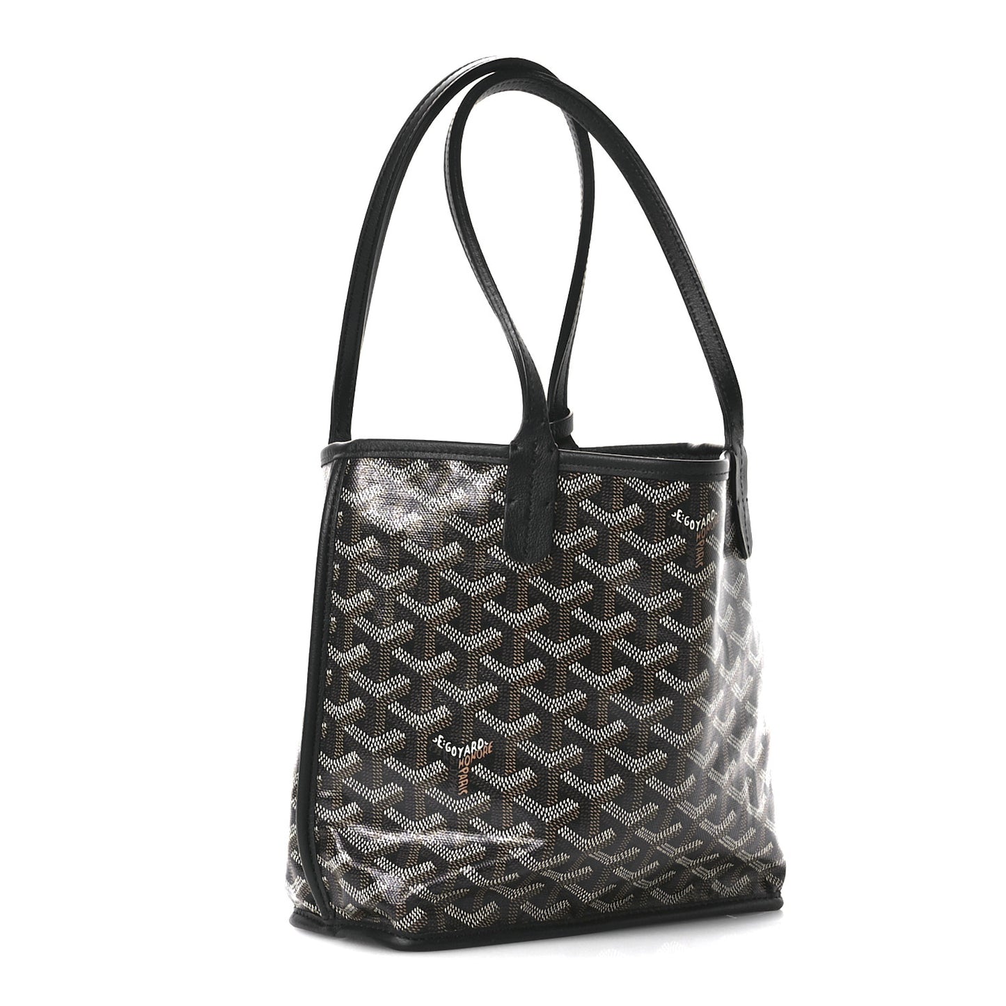 Goyardine Reversible Mini Anjou Black