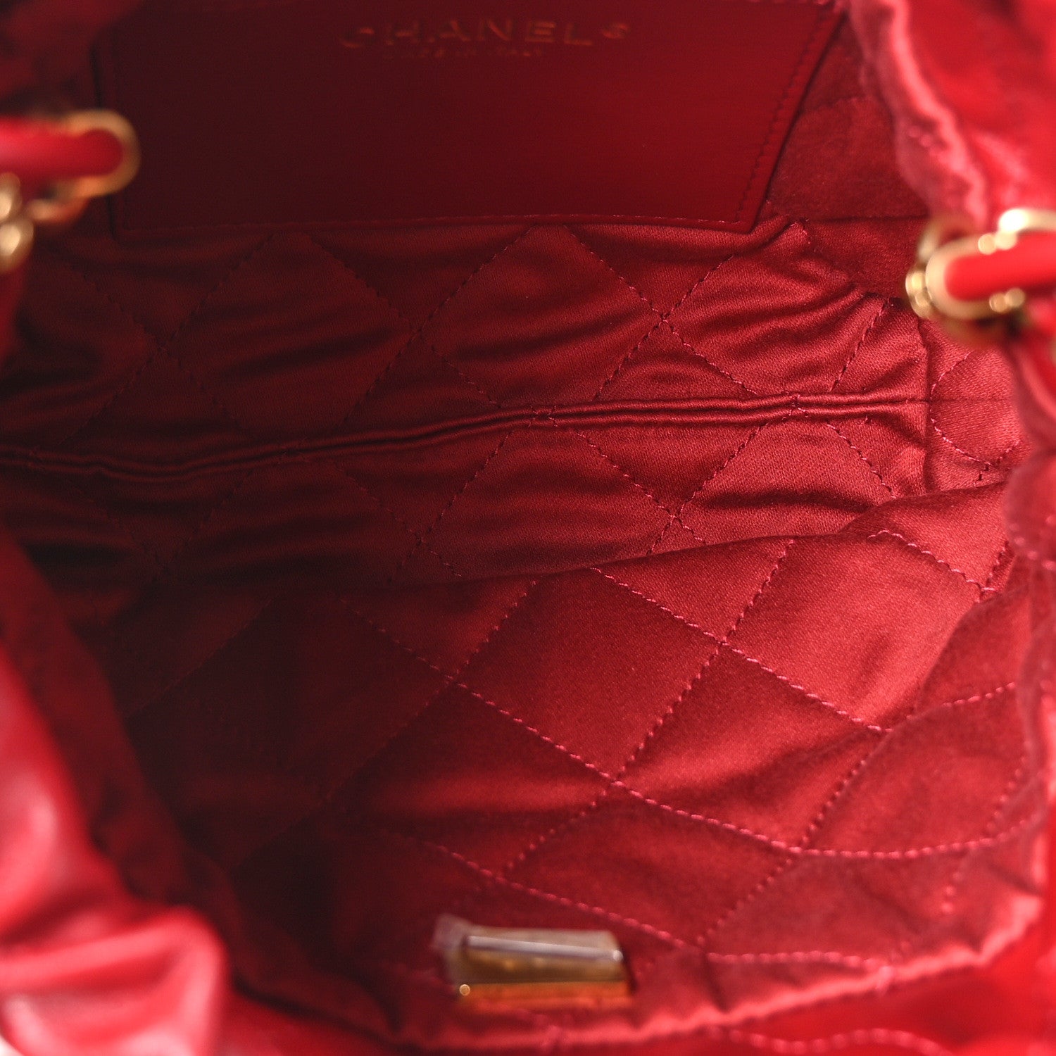 Chanel Shiny Calfskin Quilted Mini Chanel 22 Red 5 of 10