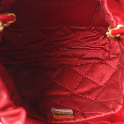 Chanel Shiny Calfskin Quilted Mini Chanel 22 Red 5 of 10