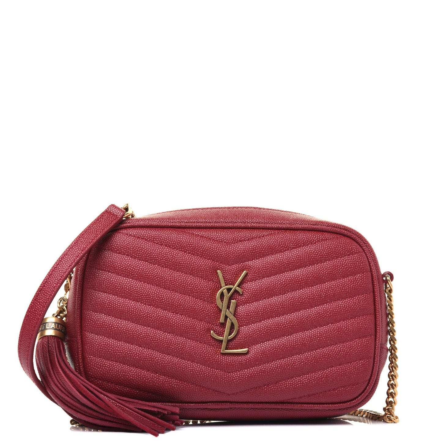 Grain De Poudre Matelasse Monogram Mini Lou Camera Bag Eros Red