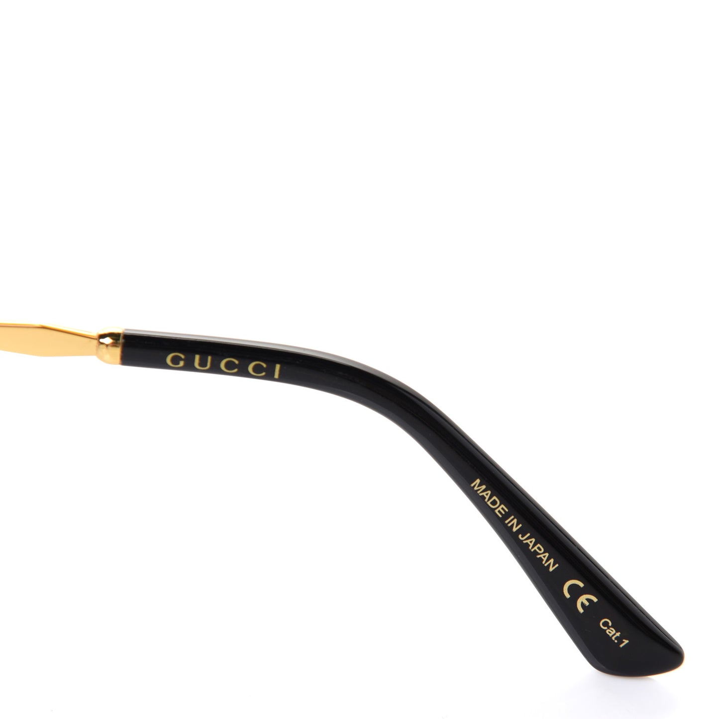 Metal Round Frame GG0595S Sunglasses Gold Black
