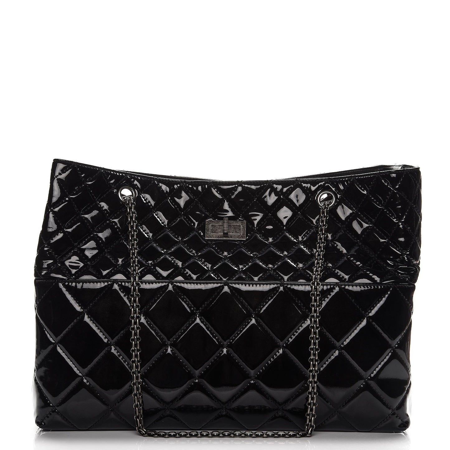 Patent Quilted Reissue 2.55 Tote Black