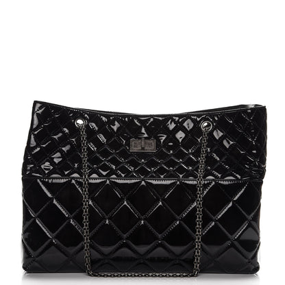 Chanel Patent Quilted Reissue 2.55 Tote Black 1 of 8