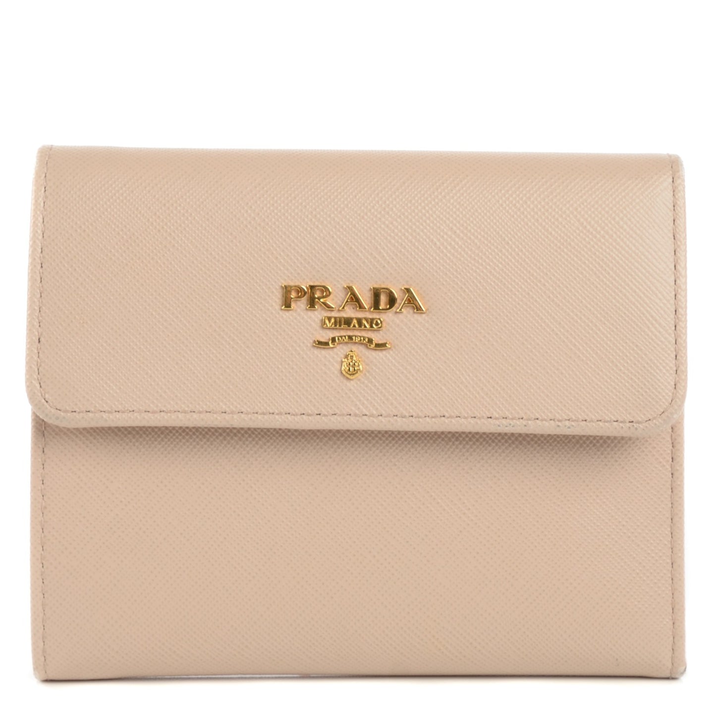 Saffiano Metal Tri-Fold Wallet Cipria