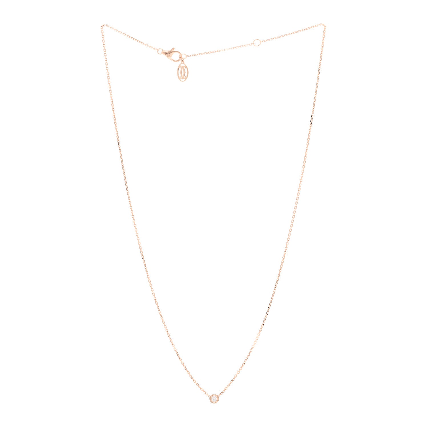 Cartier 18K Pink Gold Diamond XS D'Amour Pendant Necklace 3 of 5