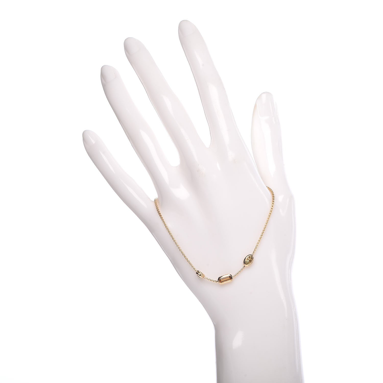 David Yurman 18K Yellow Gold Citrine Yellow Beryl Pink Tourmaline Novella Chain Bracelet 2 of 5
