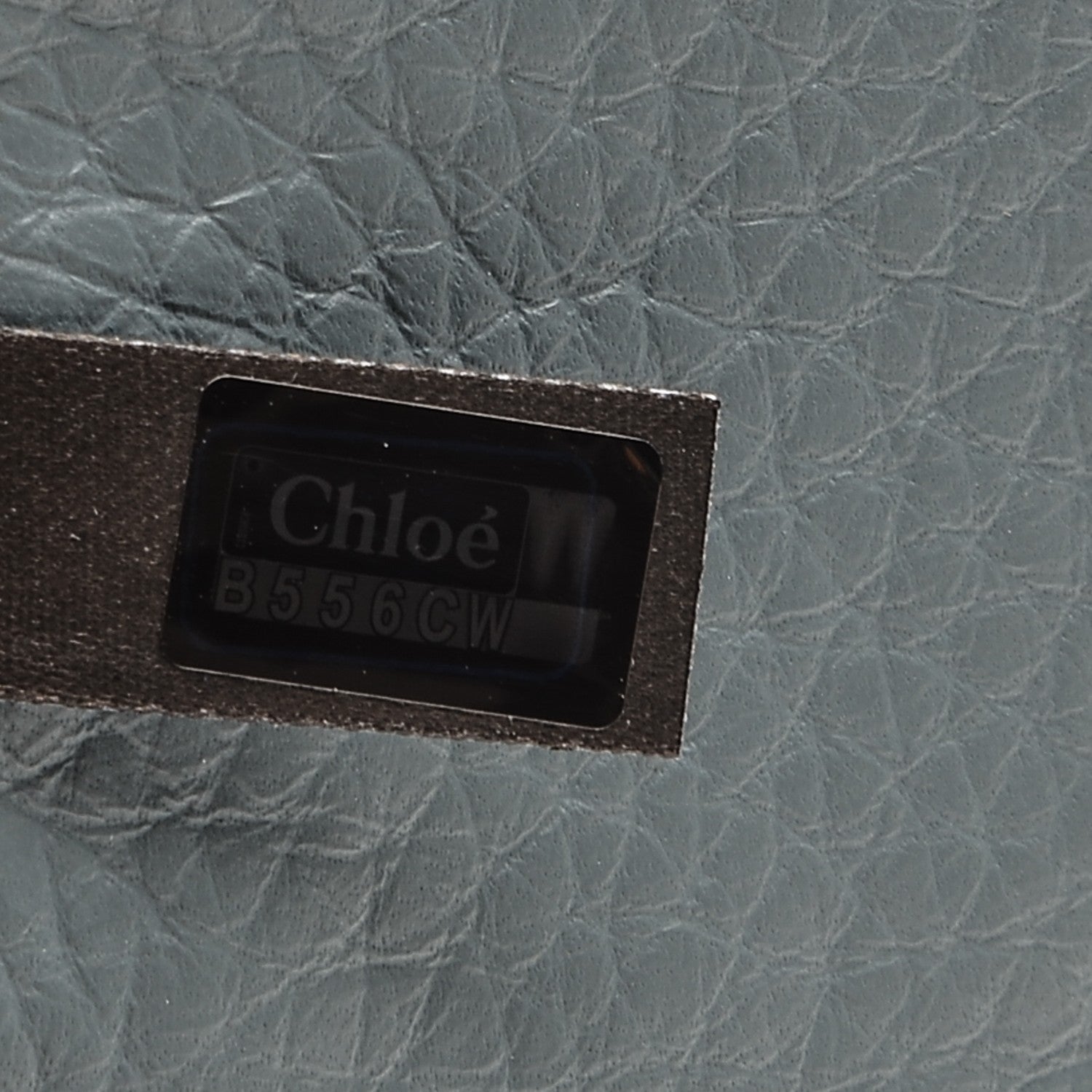 Chloe Grained Calfskin Alphabet Purse Wallet Cloudy Blue 6 of 6