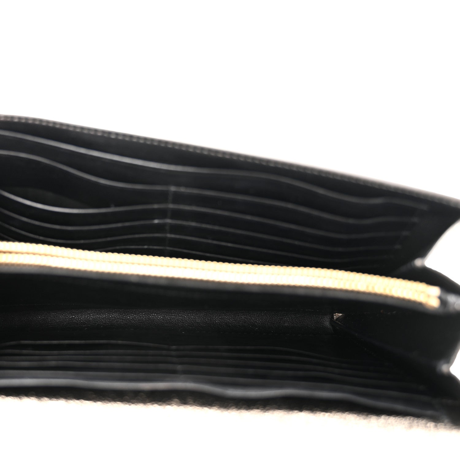 Saint Laurent Grained Metallic Calfskin Monogram Chain Wallet Bronze 4 of 8
