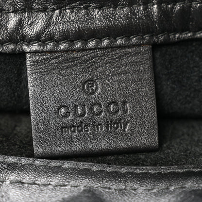 Gucci Calfskin Logo Drawstring Backpack Black 7 of 12