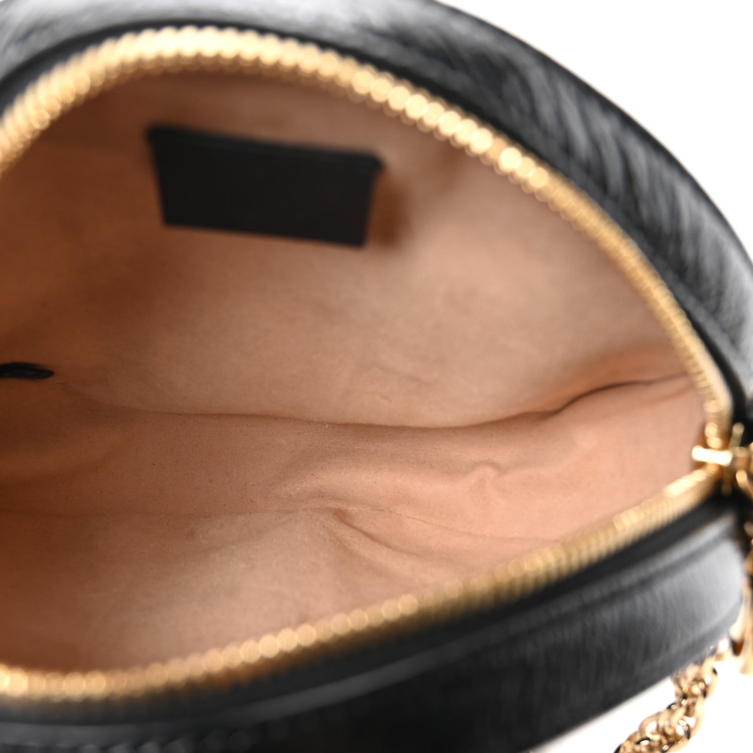 Gucci Suede Patent Web Mini Ophidia Round Shoulder Bag Black 5 of 11