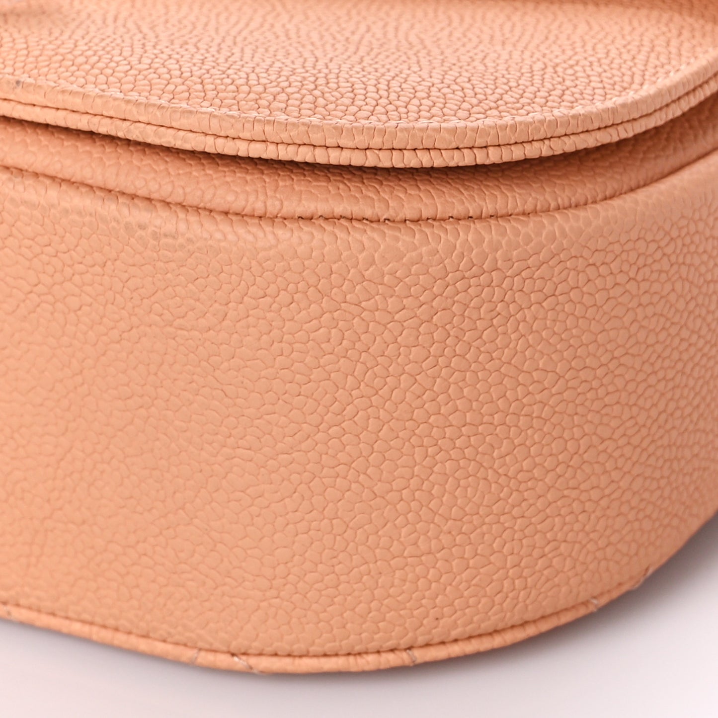 Grained Calfskin Quilted Small Cuba Top Handle Flap Coral