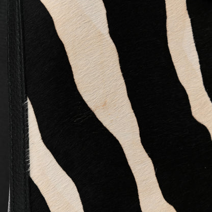 Burberry Calf Hair House Check Zebra Print Medium Banner Tote Natural Black 11 of 12