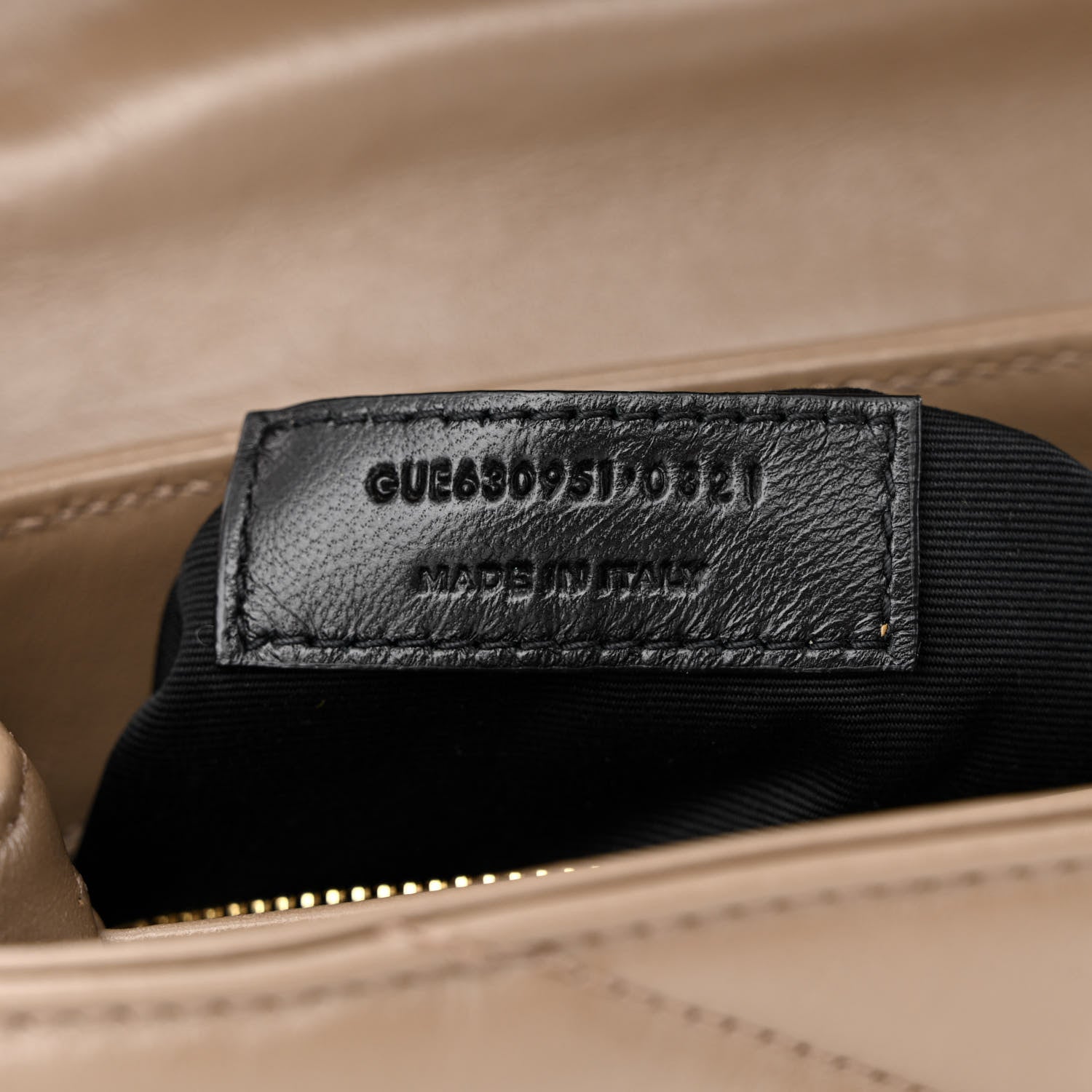 Saint Laurent Calfskin Y Quilted Monogram Toy Loulou Crossbody Bag Taupe 7 of 13