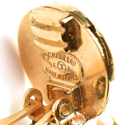 Chanel CC Drop Turnlock Clip On Earrings Gold 4 of 4