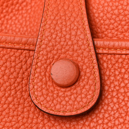 Hermes Taurillon Clemence Evelyne III GM Orange 11 of 13
