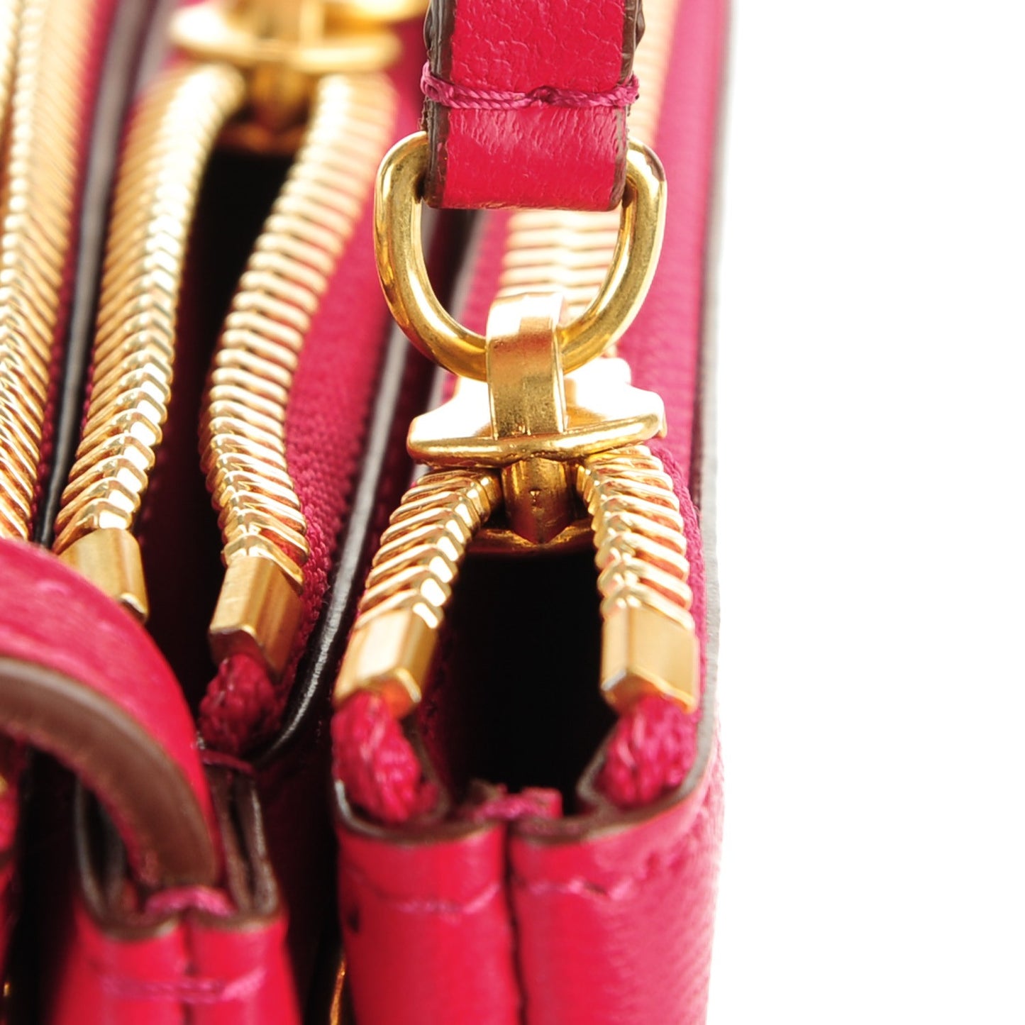 Lambskin Small Trio Crossbody Bag Fuchsia