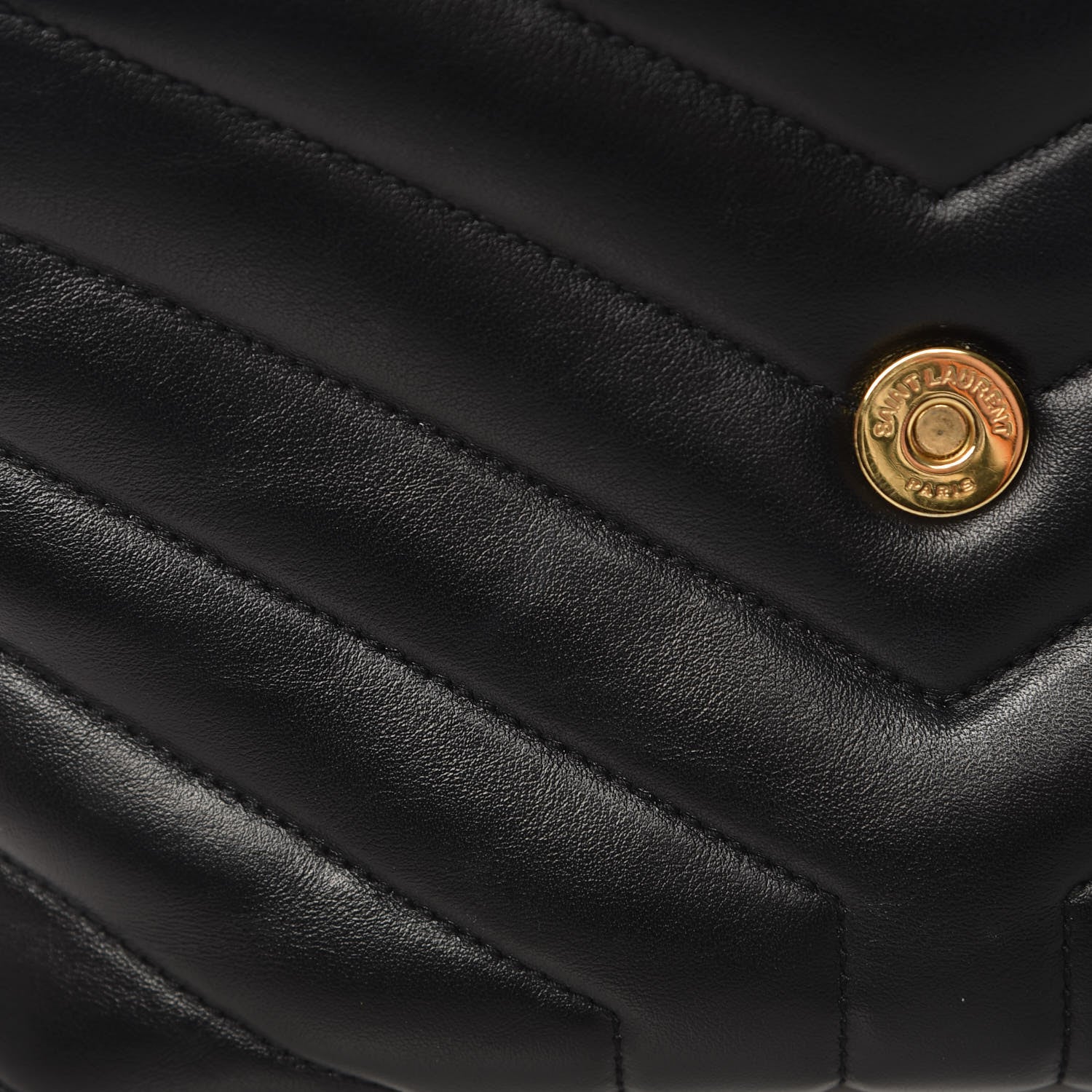 Saint Laurent Calfskin Y Quilted Monogram Small Loulou Chain Satchel Black 9 of 11