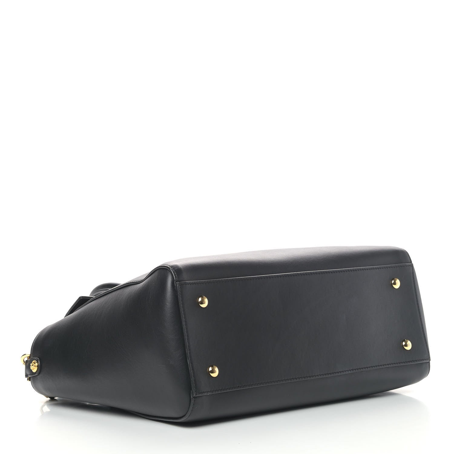 Versace Calfskin Medusa Coin Tote Black 3 of 4