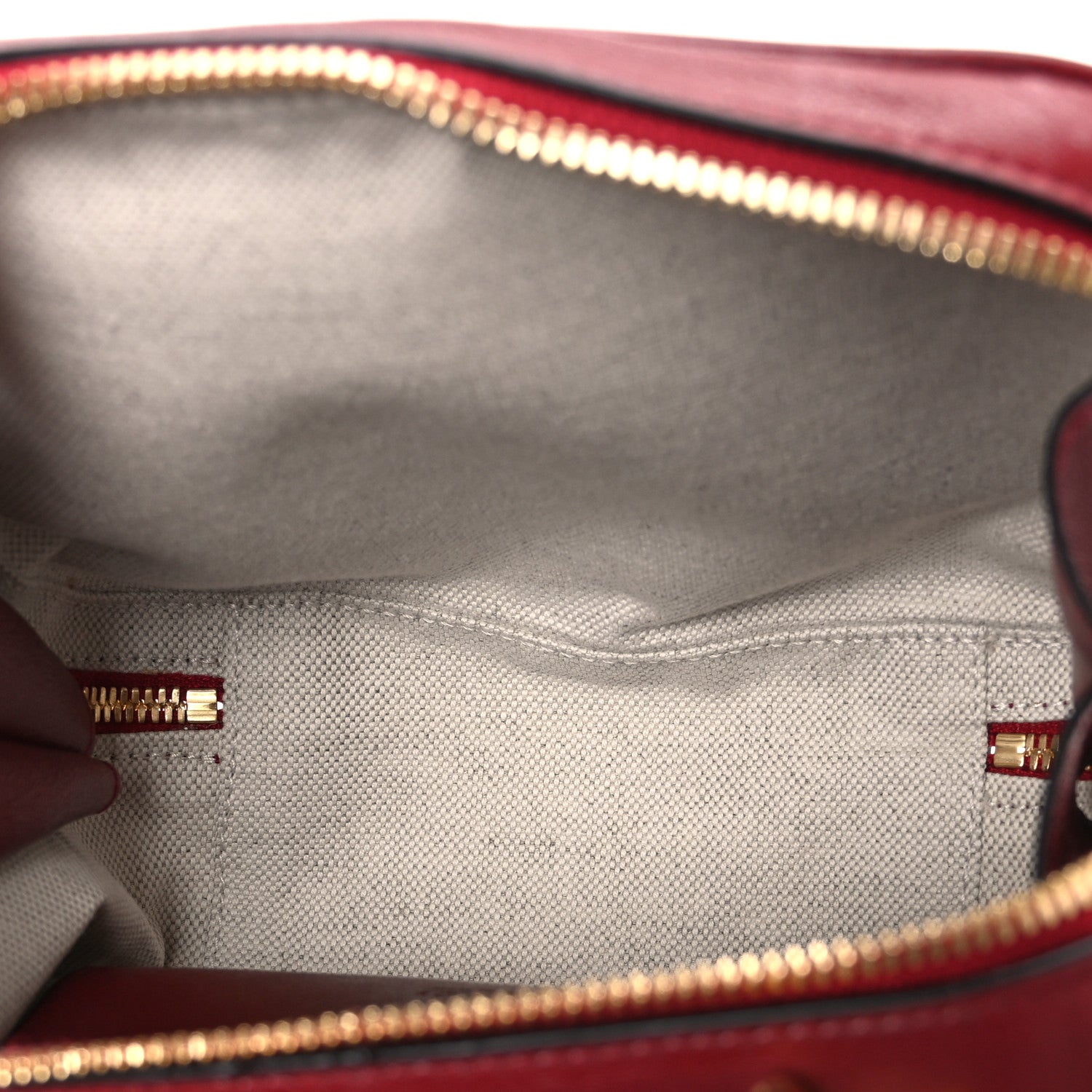 Gucci Sakai Be Green Calfskin Diagonal Stitched Blondie Top Handle Bag Rosso 5 of 10