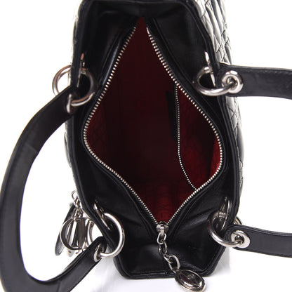 Christian Dior Lambskin Cannage Small Lady Dior Black 4 of 10