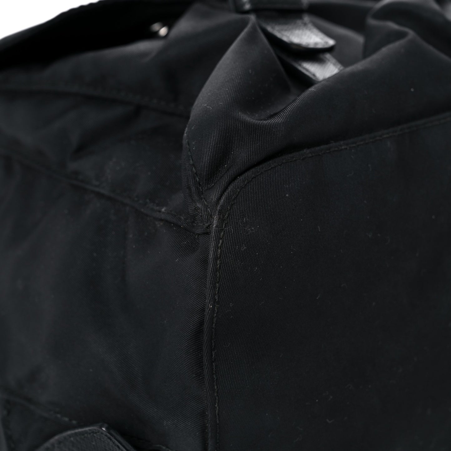 Tessuto Nylon Saffiano Medium Backpack Black