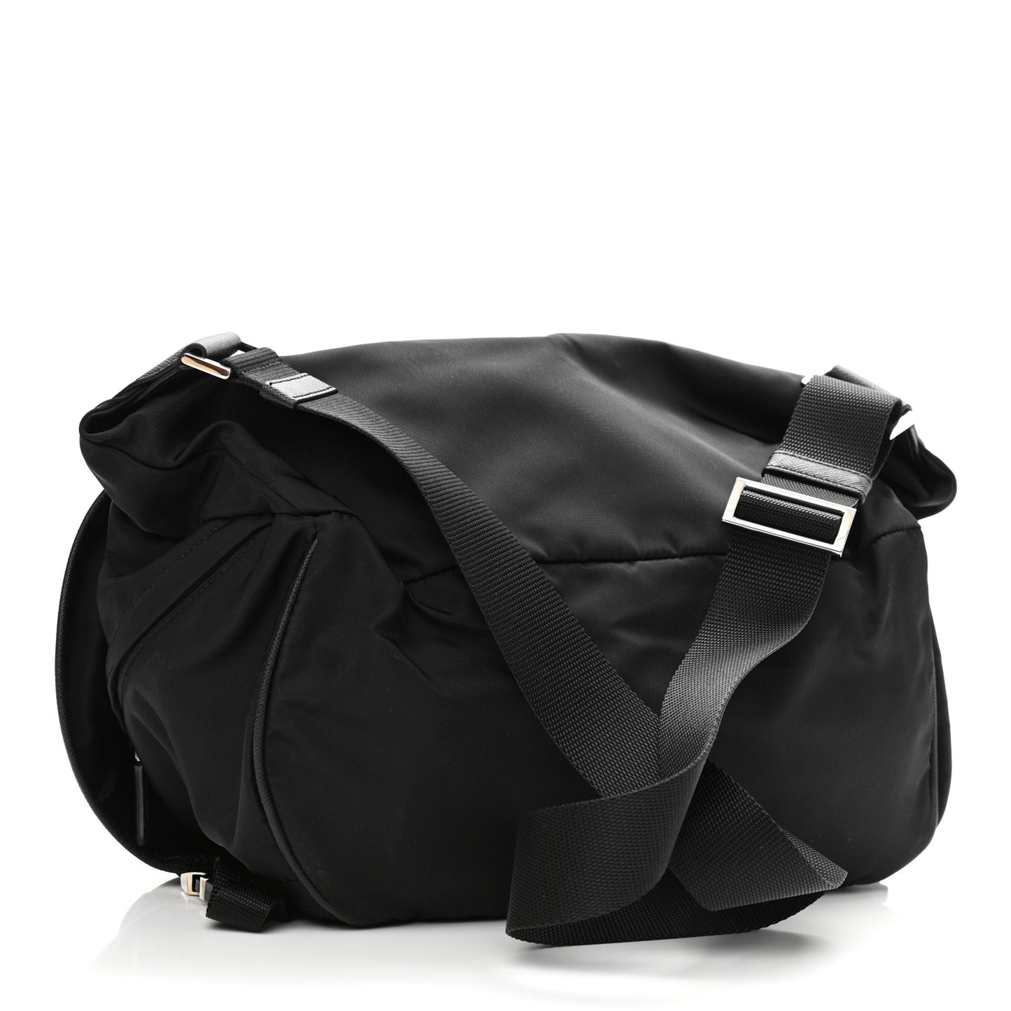 Nylon Tessuto Montagna Messenger Bag Black