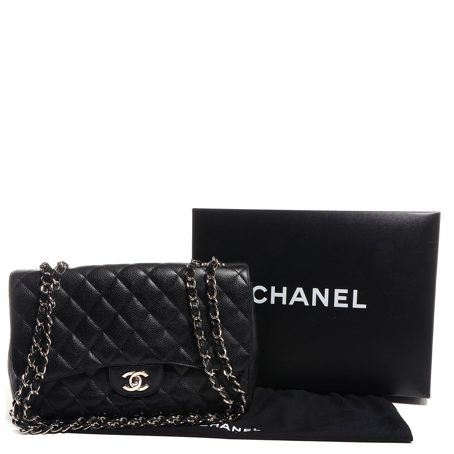Chanel Caviar Jumbo Single Flap Black 5 of 9
