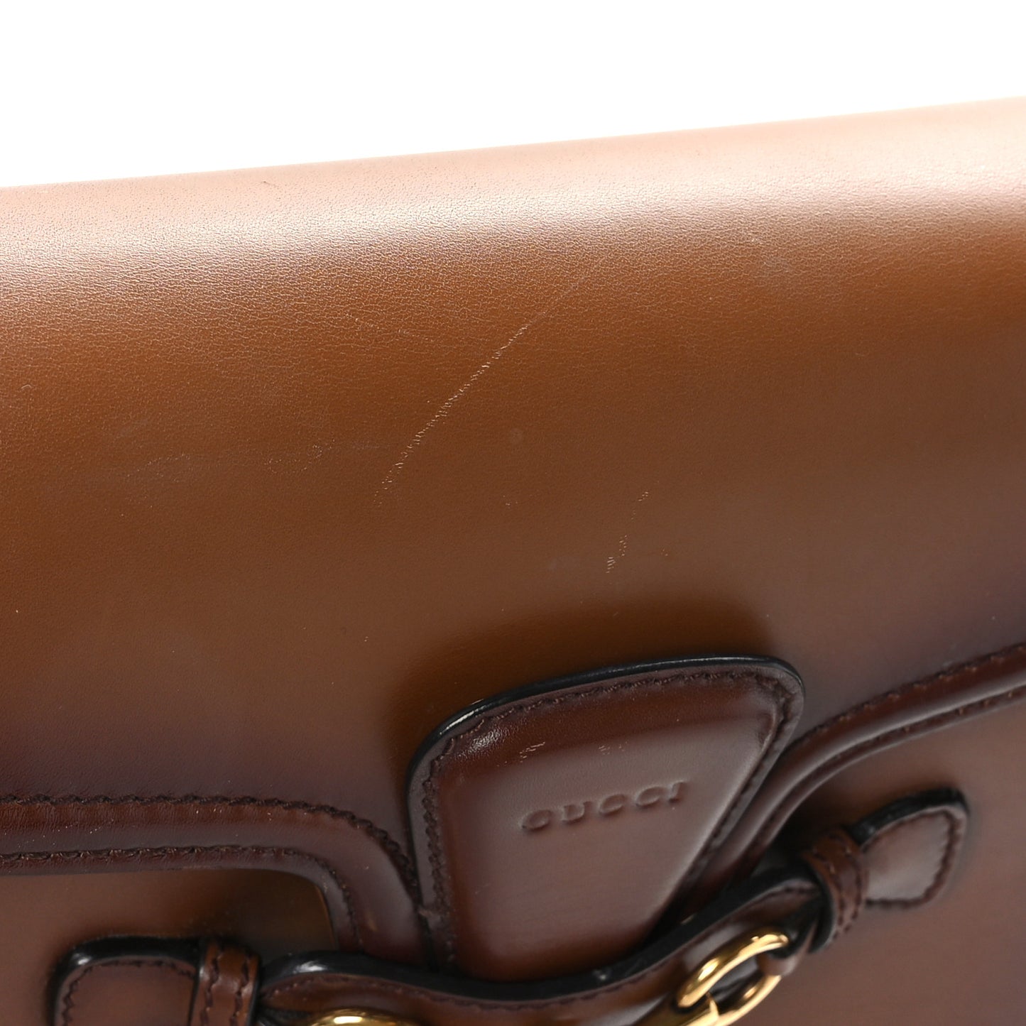 Calfskin Medium Lady Web Shoulder Bag Cuir