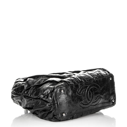 Chanel Glazed Calfskin Large Twisted Tote Black 4 of 7