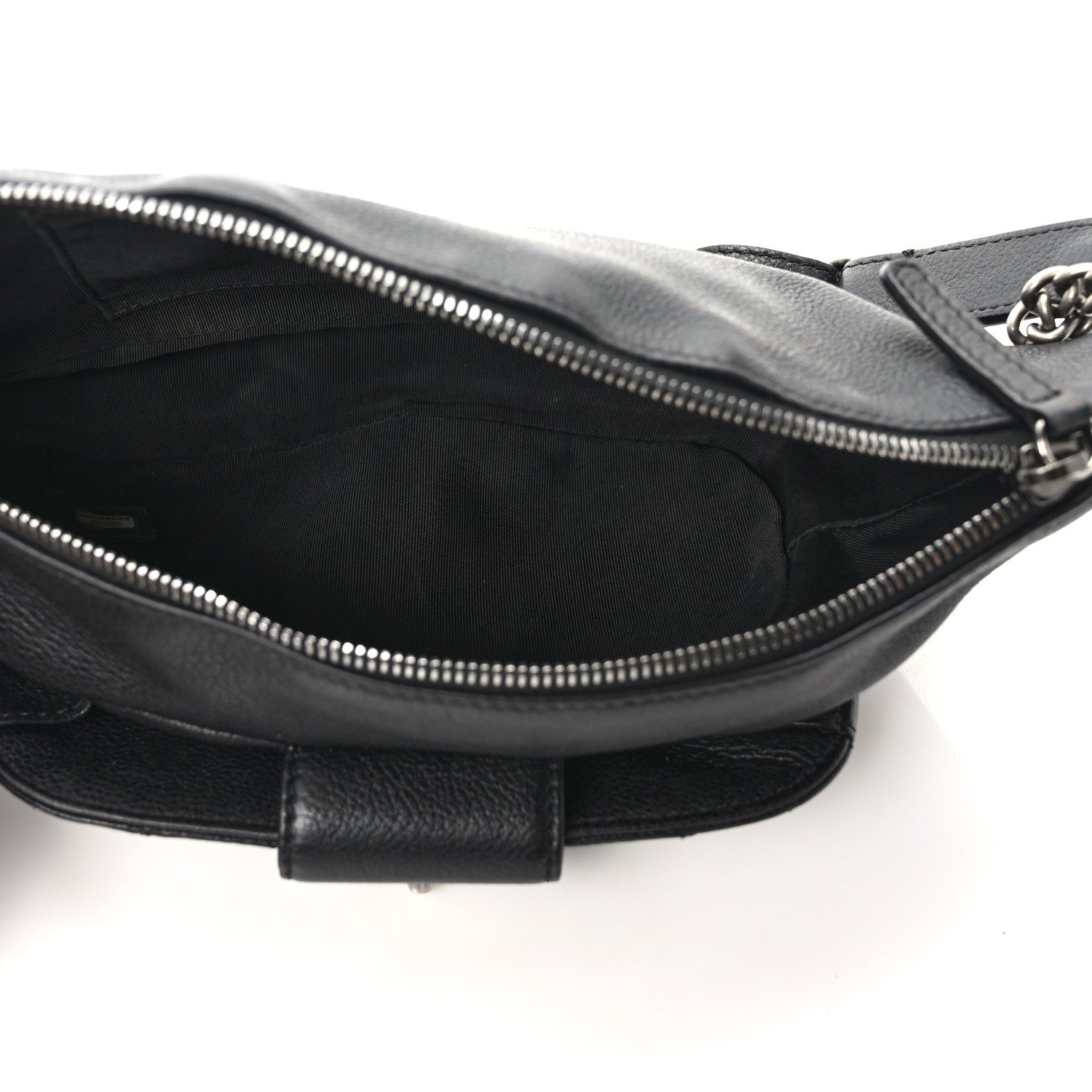 Chanel Grained Calfskin Quilted Casual Rock Waist Bag Fanny Pack Black 5 of 9