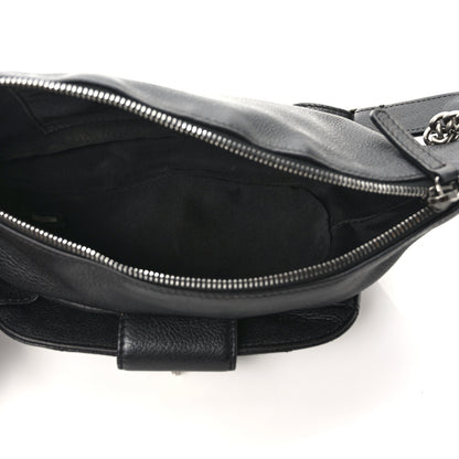Chanel Grained Calfskin Quilted Casual Rock Waist Bag Fanny Pack Black 5 of 9