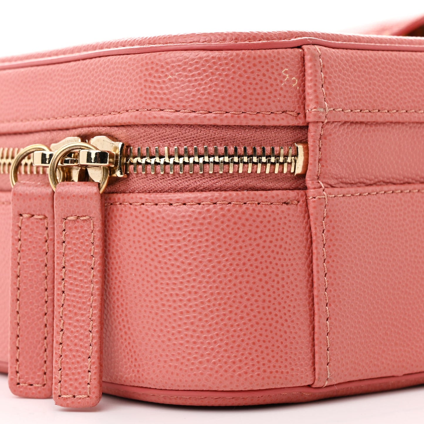 Caviar Quilted Medium CC Filigree Vanity Case Rose Pink