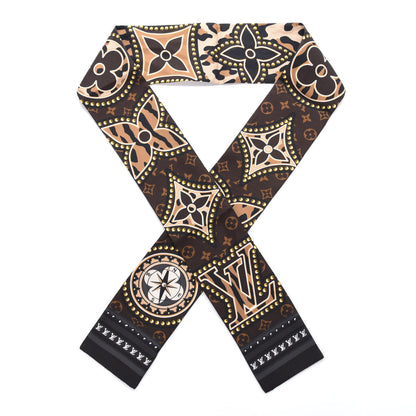 Louis Vuitton Silk Monogram LV World Bandeau Brown 1 of 4