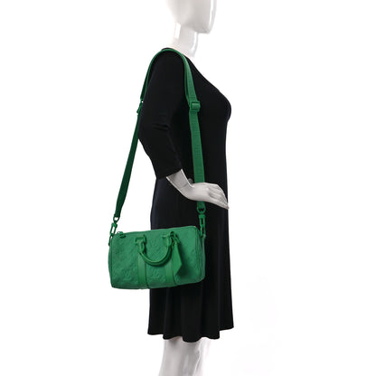 Louis Vuitton Monogram Taurillon Keepall Bandouliere 25 Minty Green 2 of 11