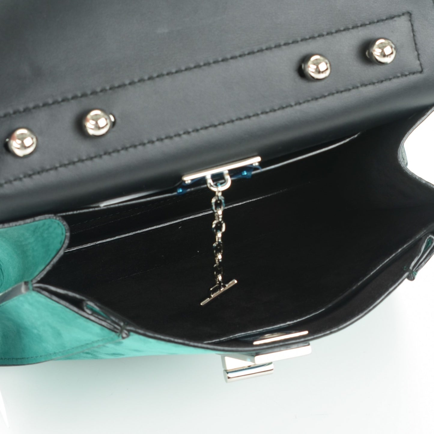 Suede Small Hava Top Handle Bag Malachite