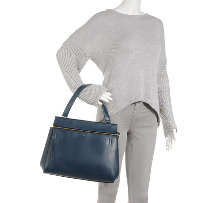 Celine Smooth Calfskin Medium Edge Shoulder Bag Deepsea 2 of 10