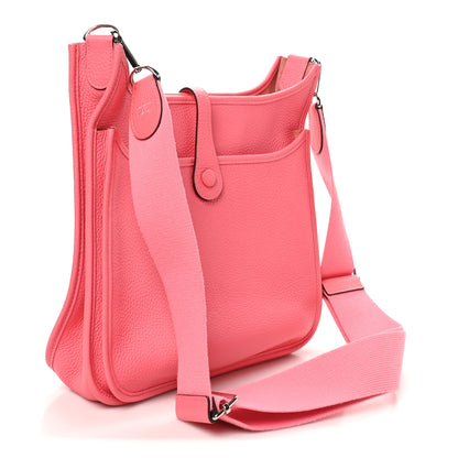 Hermes Taurillon Clemence Evelyne III PM Rose Azalee 3 of 10