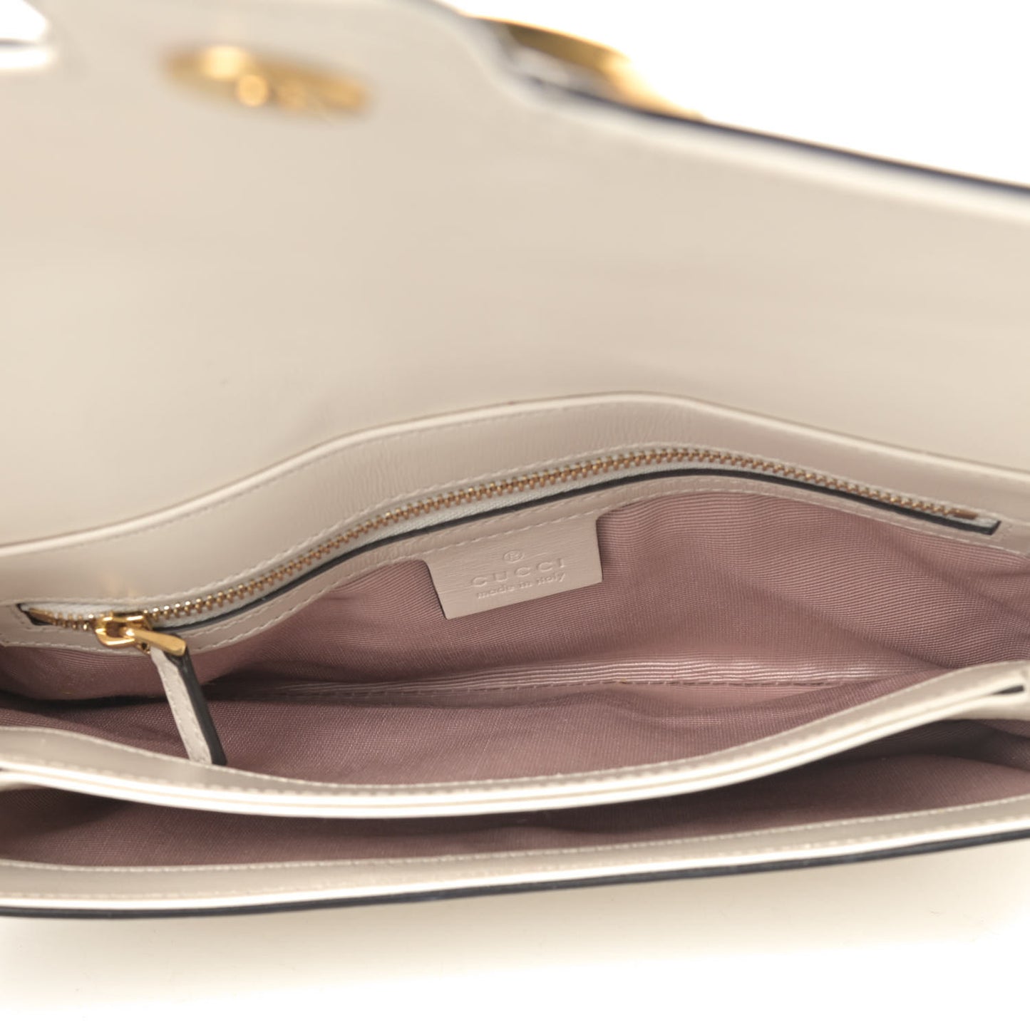 Calfskin Small Arli Flap Shoulder Bag Mystic White