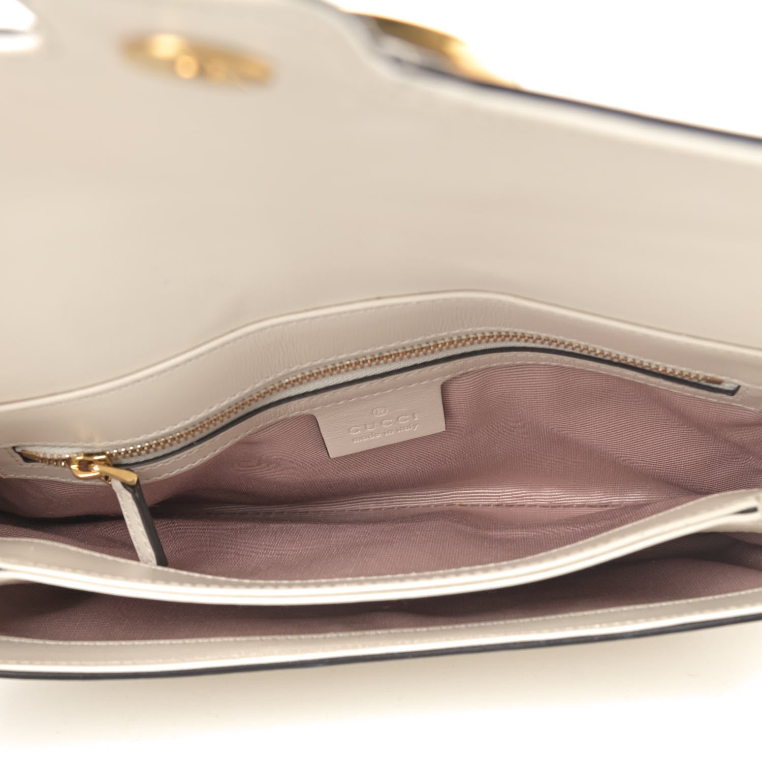 Gucci Calfskin Small Arli Flap Shoulder Bag Mystic White 4 of 8