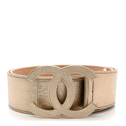 Chanel Metallic Calfskin CC Belt 95 38 Gold 1 of 8
