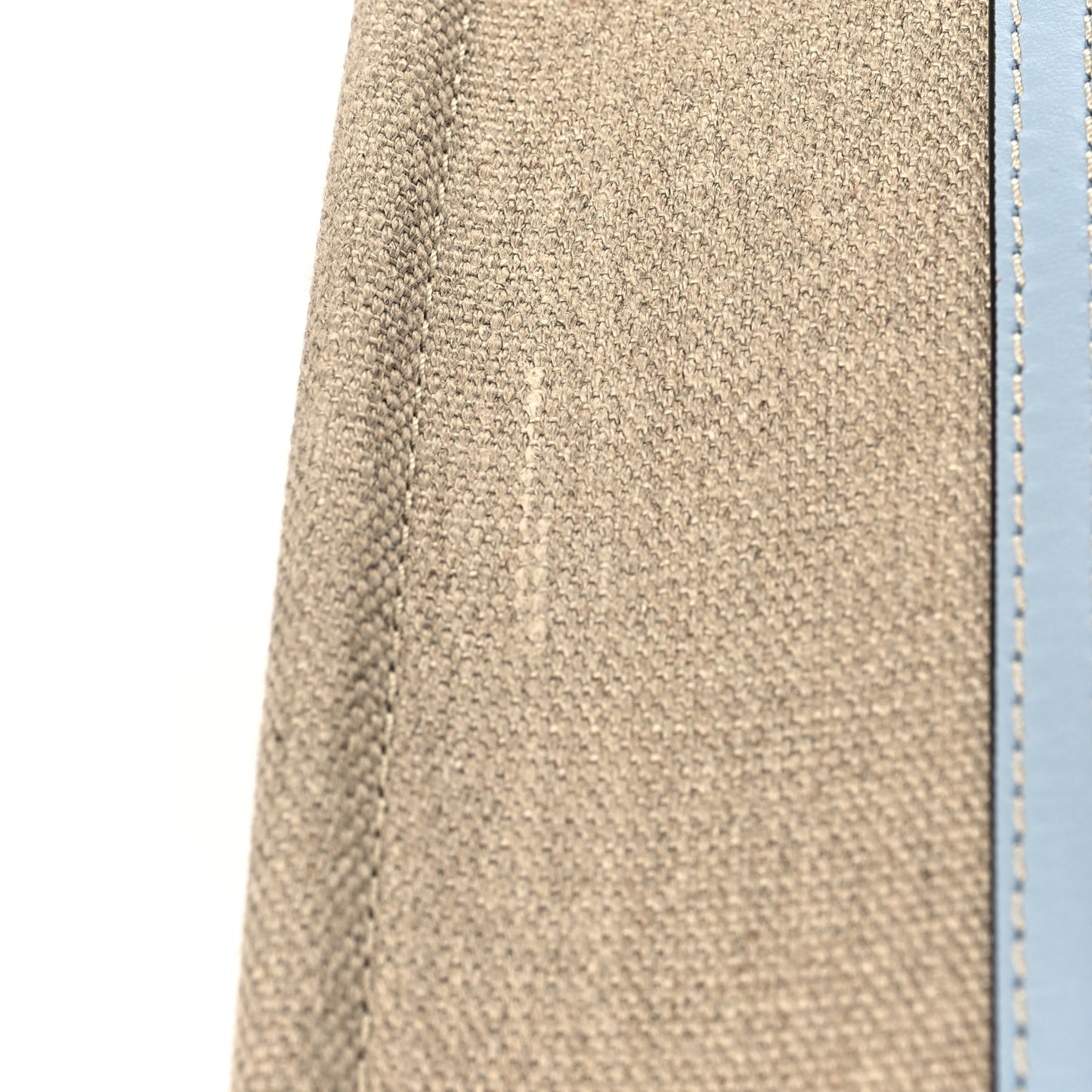 Linen Calfskin Medium Woody Ribbon Tote White Light Blue