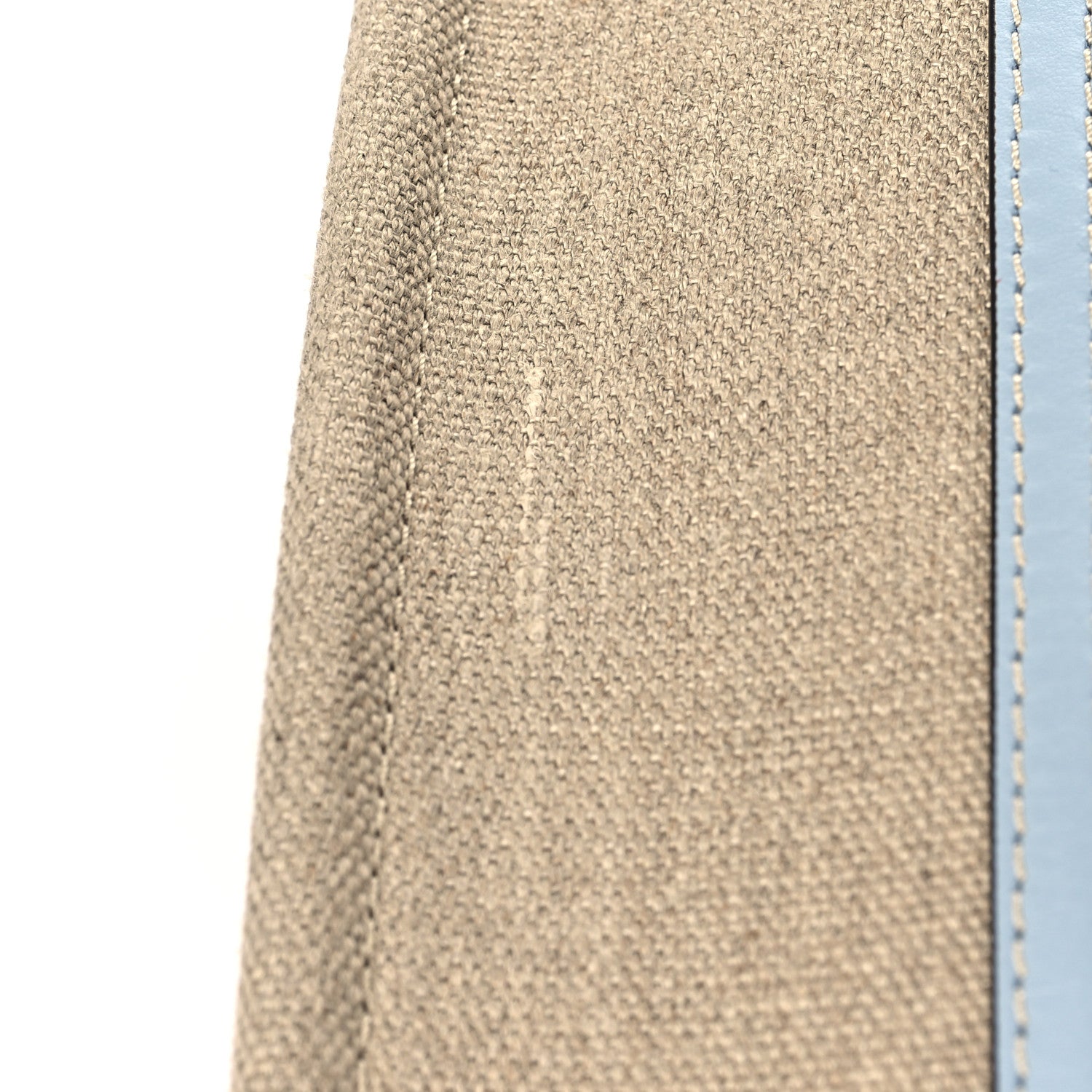 Chloe Linen Calfskin Medium Woody Ribbon Tote White Light Blue 9 of 10