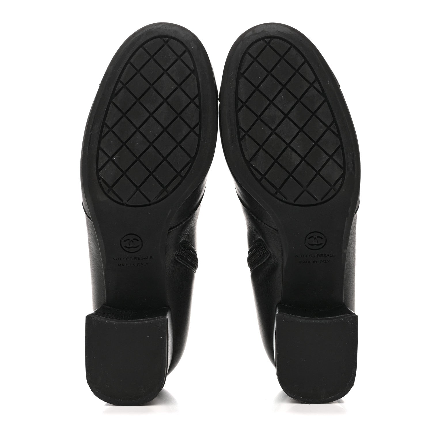 Chanel Stretch Lambskin Cap Toe CC Short Boots 38.5 Black 6 of 9