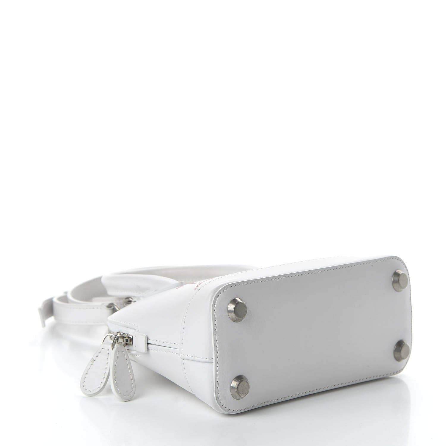 Balenciaga Calfskin Lipstick Logo XXS Ville Top Handle Bag White 4 of 9