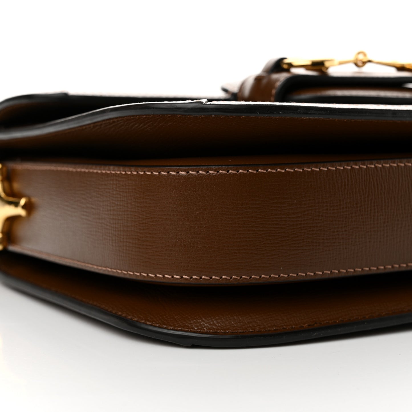 GG Supreme Monogram Horsebit 1955 Shoulder Bag Beige Brown Sugar