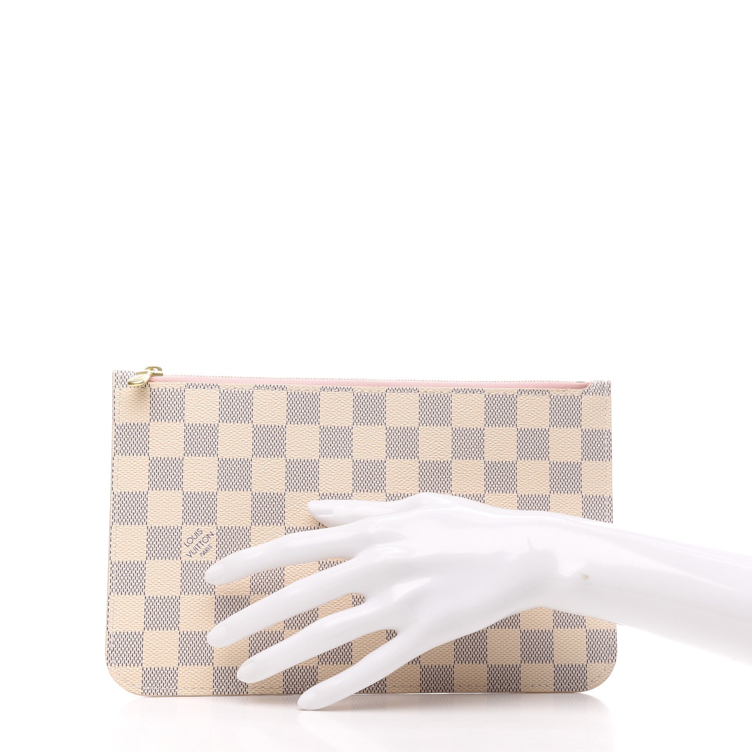 Louis Vuitton Damier Azur Neverfull MM GM Pochette Rose Ballerine 2 of 6