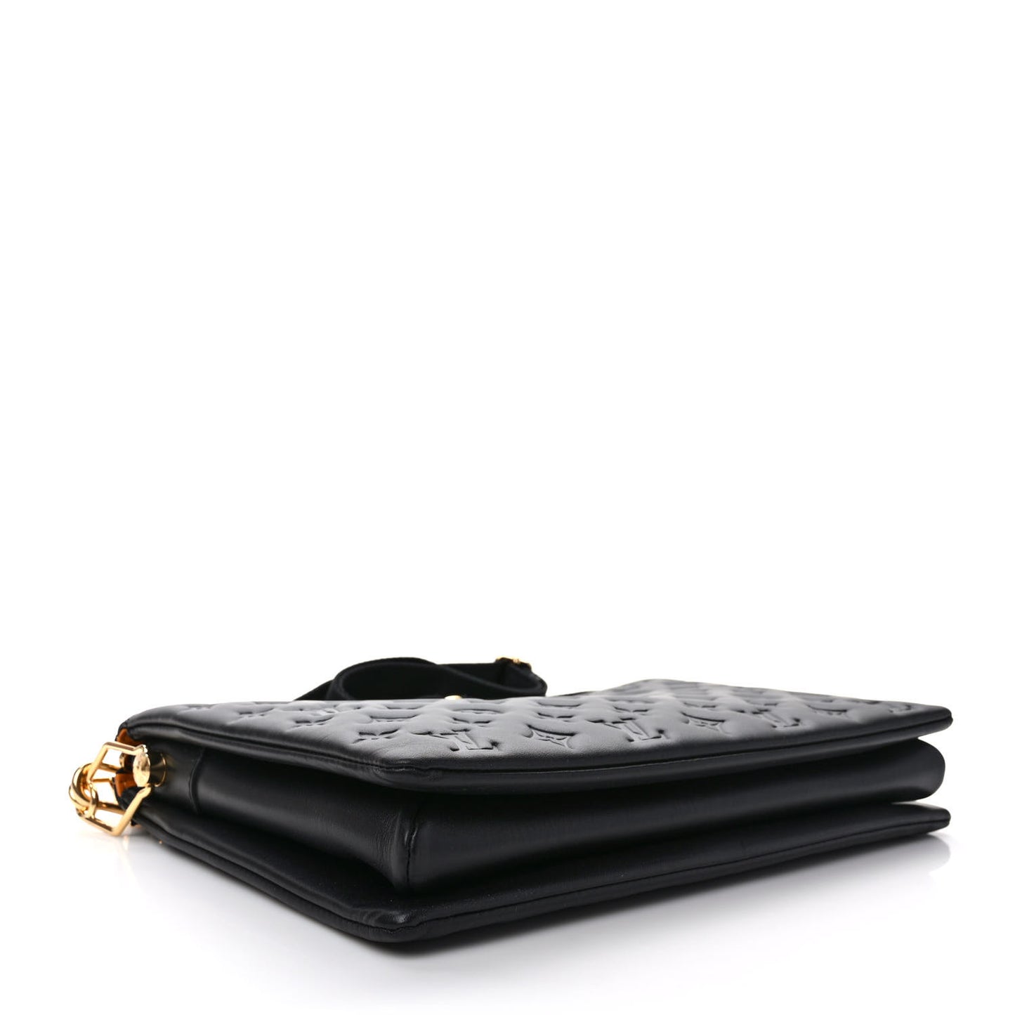 Lambskin Embossed Monogram Coussin MM Black