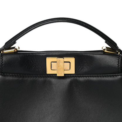 Fendi Nappa Mini Peekaboo Iconic Satchel Black 2 of 18
