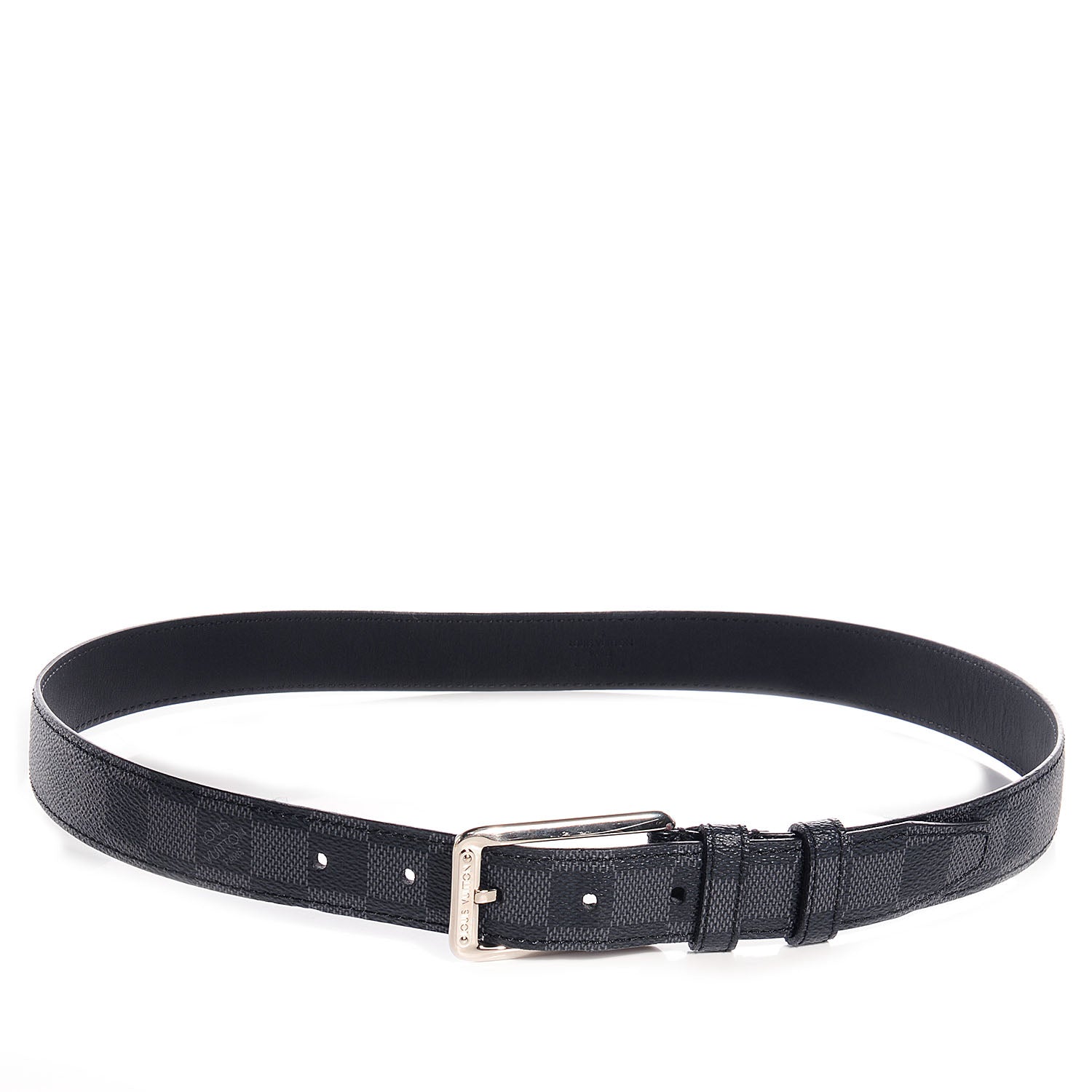 Louis Vuitton Damier Graphite Ceinture Force Belt 85 34 1 of 7